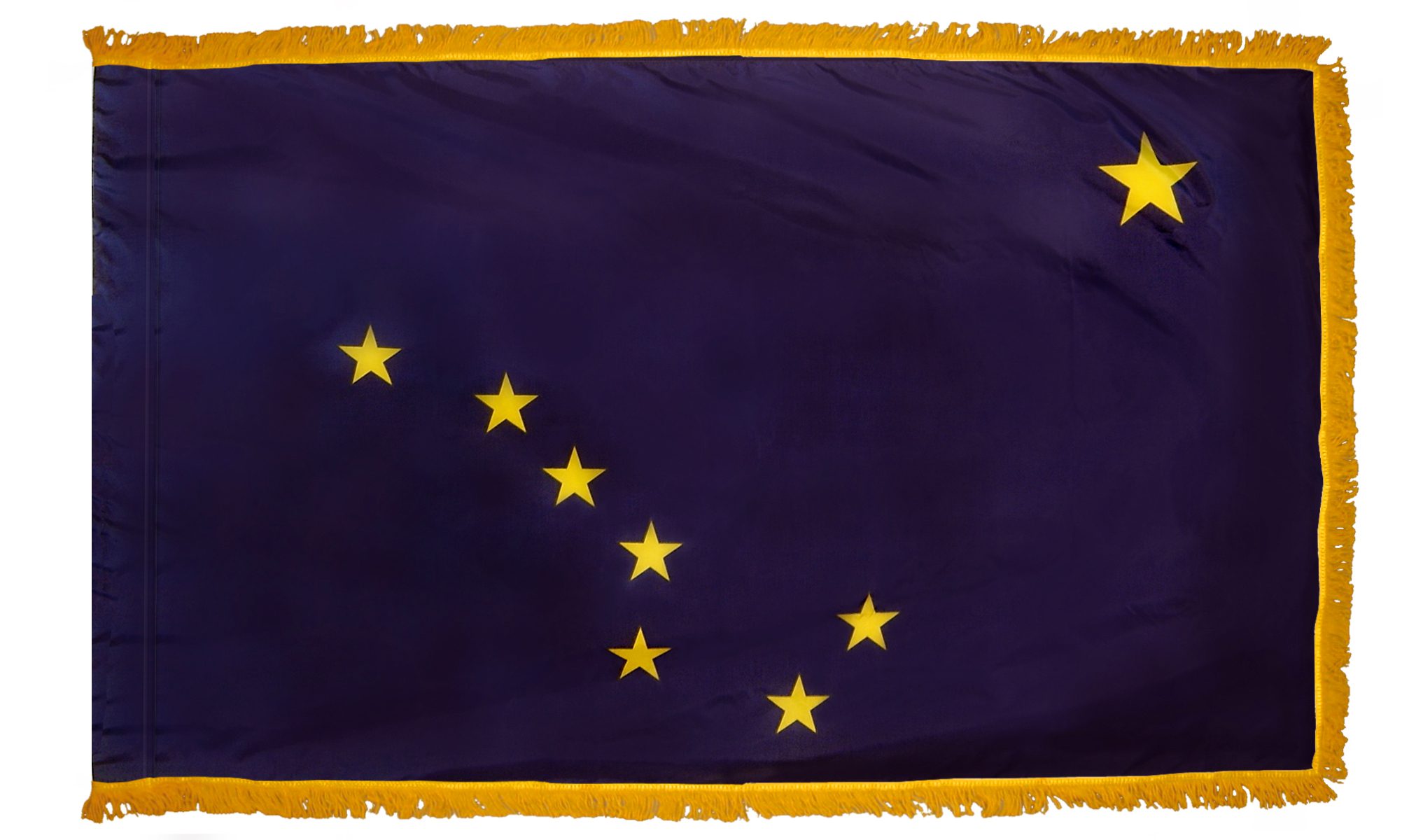 Alaska state flag with gold stars.