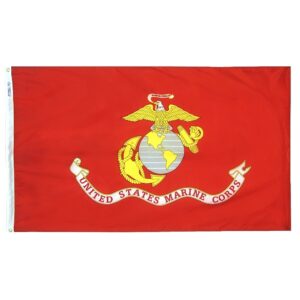 Red United States Marine Corps flag.
