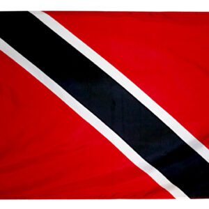 Flag of Trinidad and Tobago, red background.