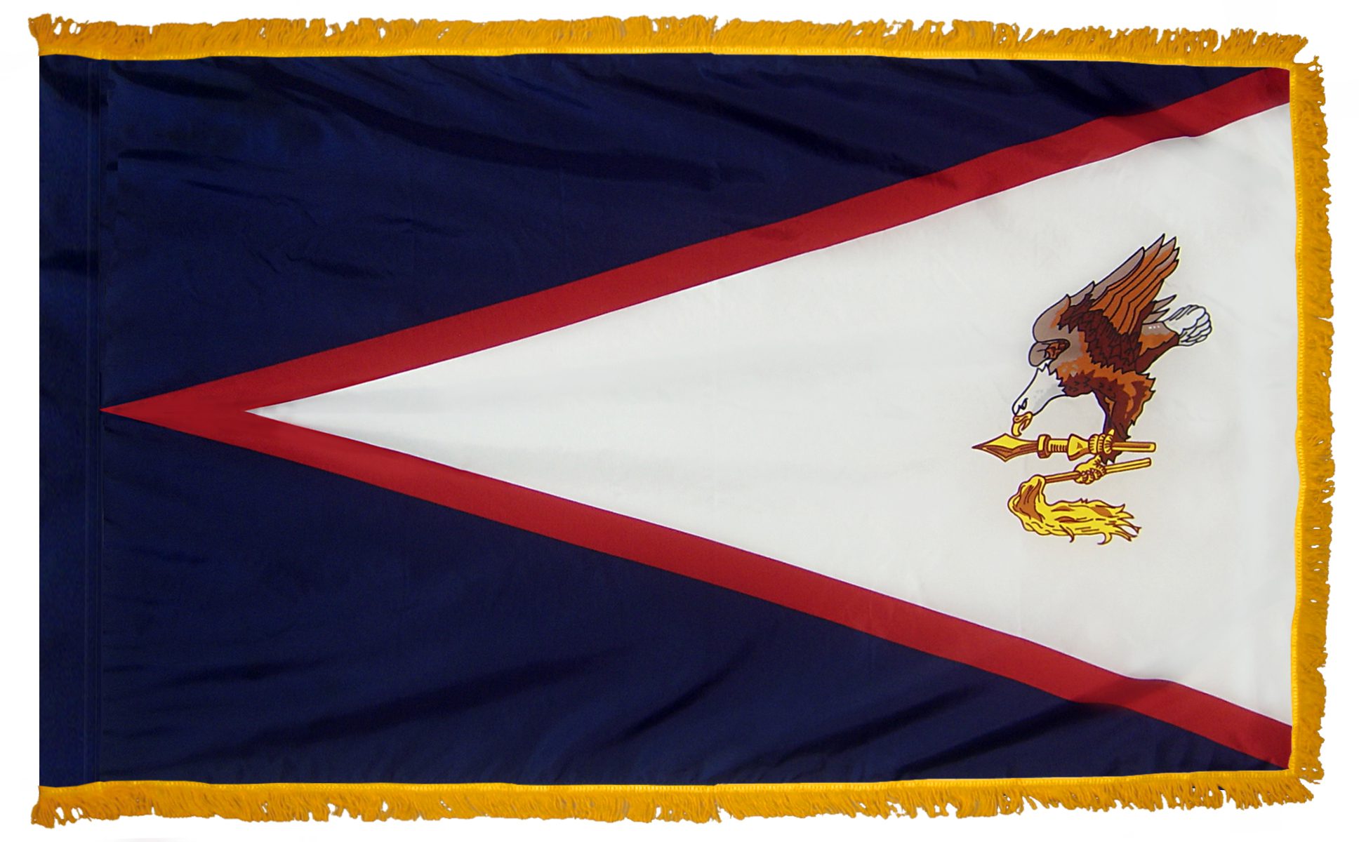 Flag of American Samoa with eagle emblem.