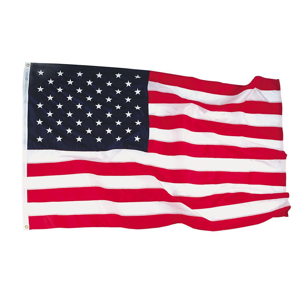 American flag with stars and stripes.
