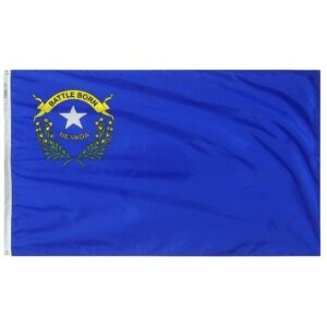 Nevada state flag with "Battle Born" emblem.
