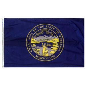 Nebraska state flag with official seal.