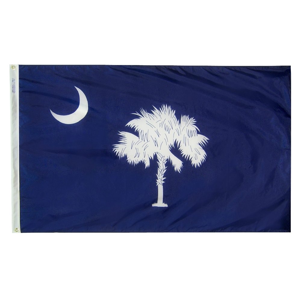 Blue flag with crescent and palmetto tree.