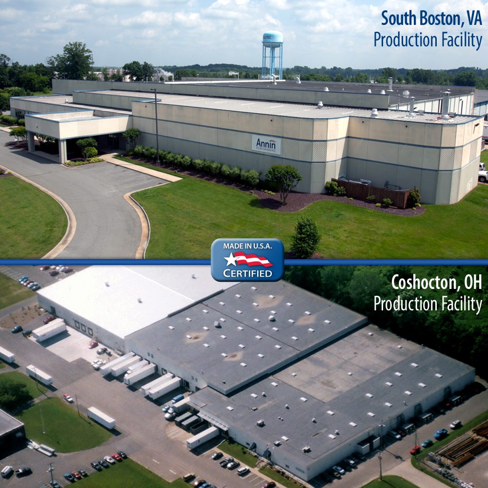 Production facilities in South Boston and Coshocton.