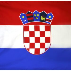 Flag of Croatia with coat of arms.