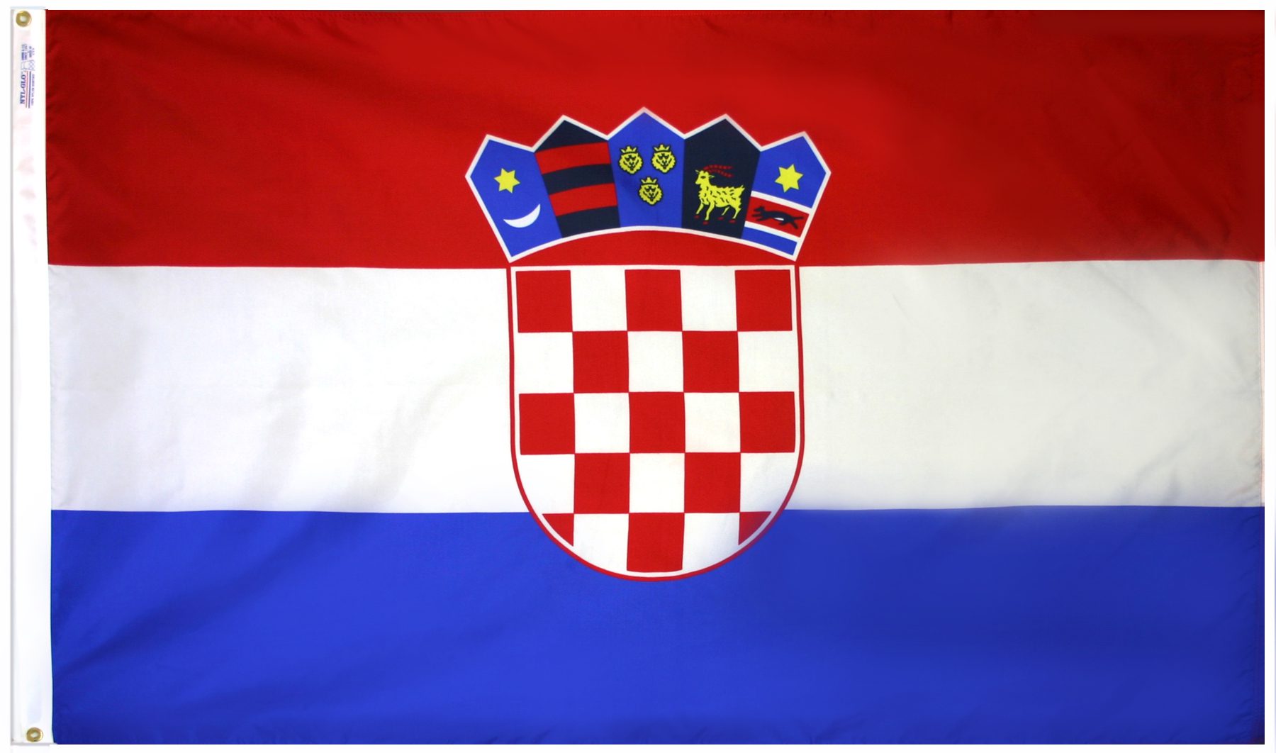 Flag of Croatia with coat of arms.