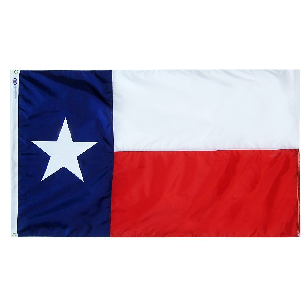 Texas state flag with lone star.
