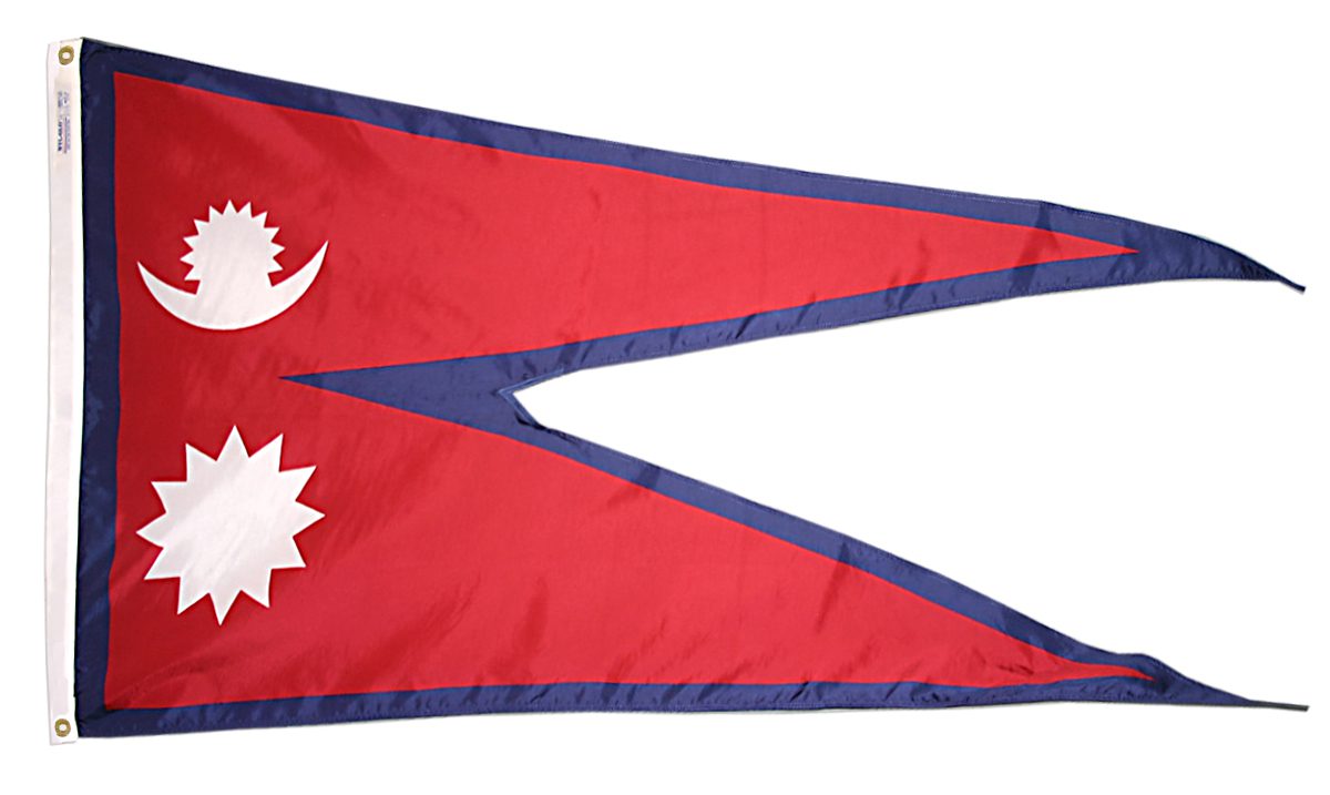 Nepal flag with unique double-pennon design.