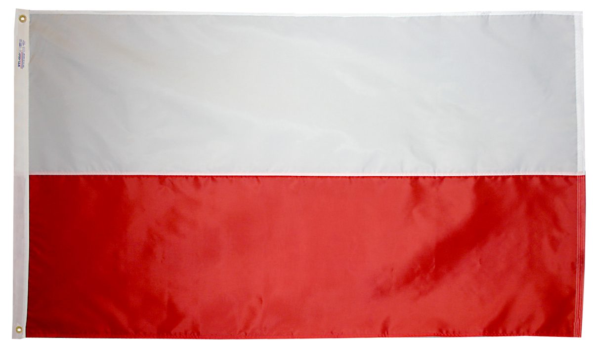 Red and white horizontal striped flag.
