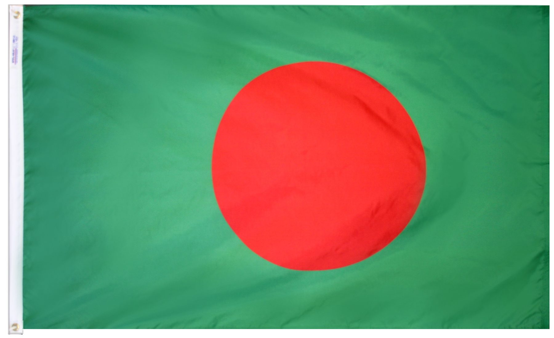 Flag of Bangladesh with red circle.