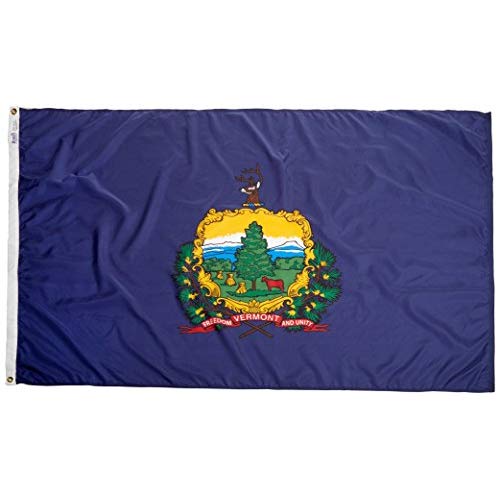 Flag of Vermont with state emblem.